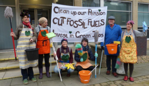 Sheffield divestment campaigners 'clean up' at the South Yorkshire Pension Fund