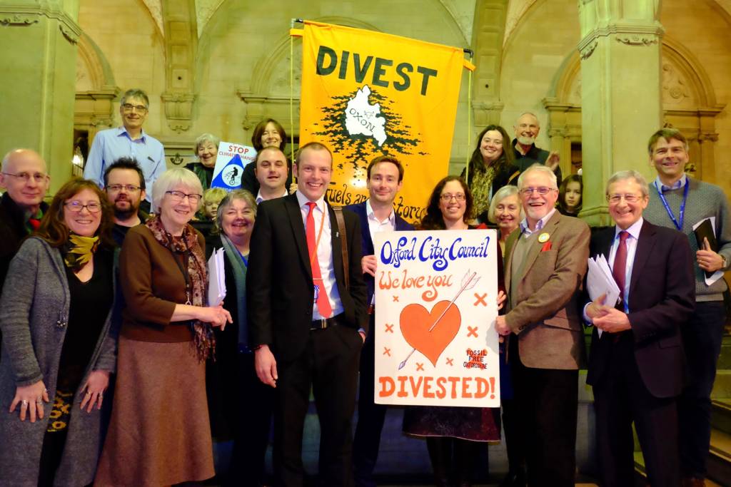 Fossil Free Oxfordshire thank Oxford Council for their divestment decision
